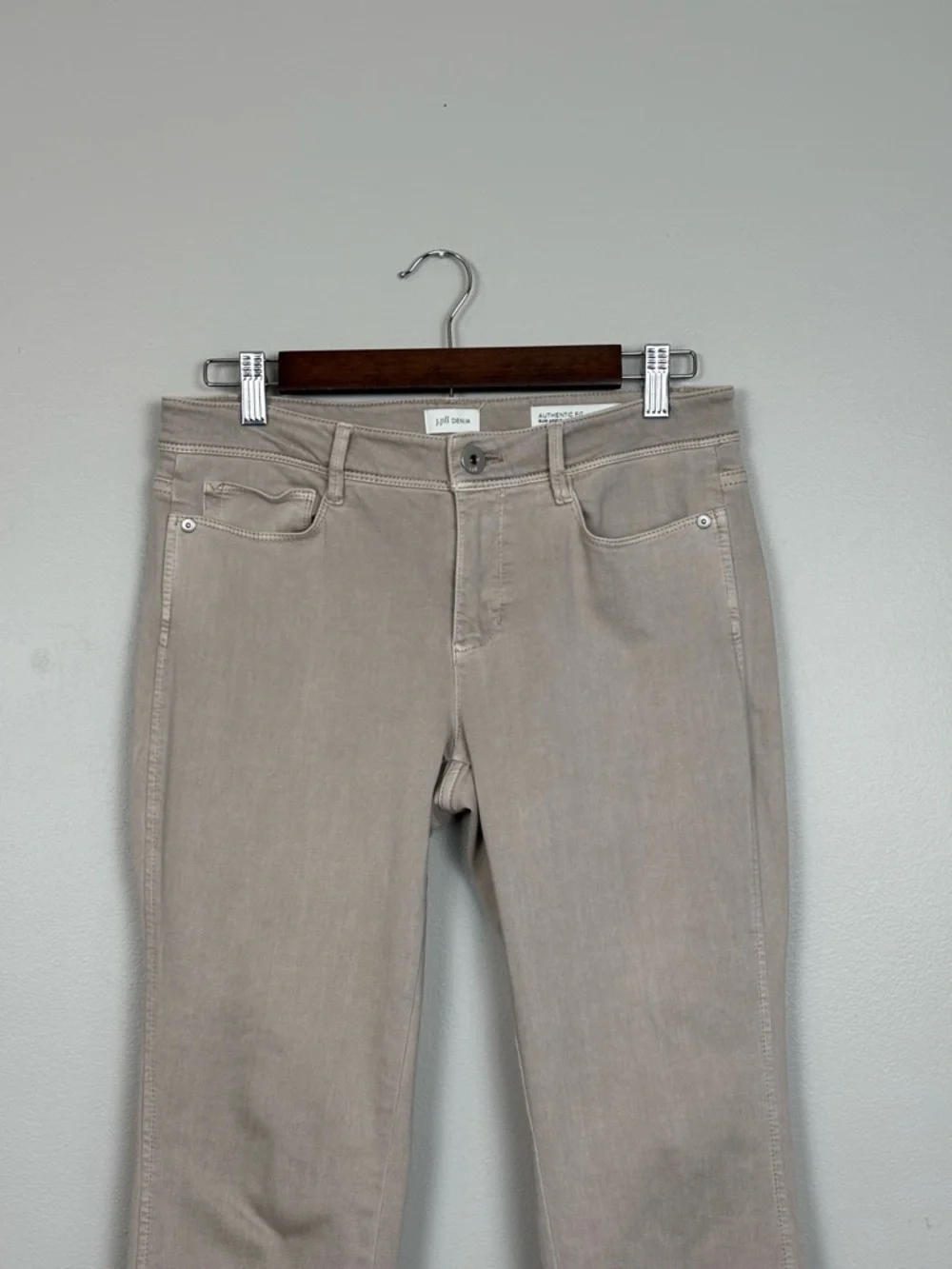 J Jill Jeans Women 6P Taupe‎ Authentic Fit Slim Ankle Mid Rise Stretch Denim
